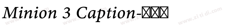 Minion 3 Caption字体转换